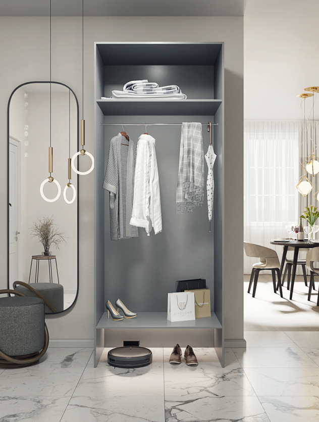 Casa Mia (Р5НШ), 100x50x210, 2-дверный, 540 PE Серый Манхеттен