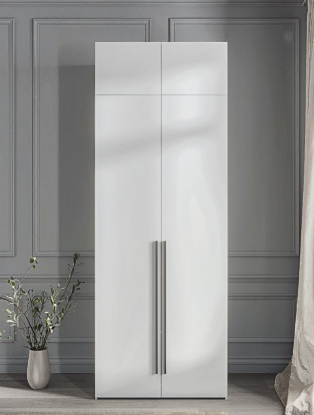 90х240х50мм Шкаф Двухдверный цвет Белый полок4