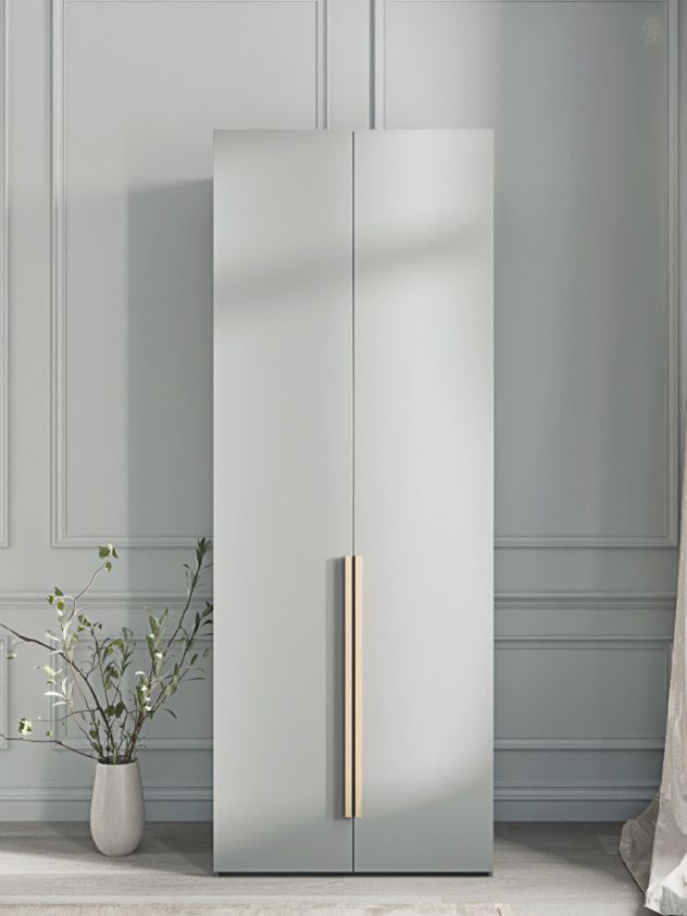 90х260х50 см Шкаф Двухдверный цвет Серый полок2.00