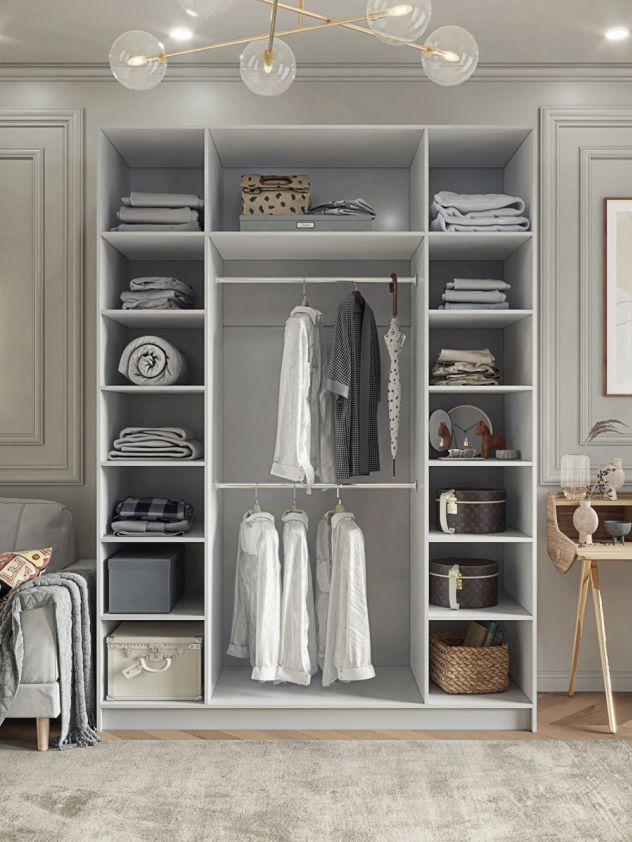 200х260х50 см Шкаф Четырехдверный цвет Белый полок15