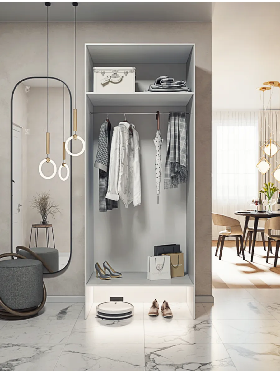 90х260х60мм Шкаф Двухдверный цвет Белый полок1