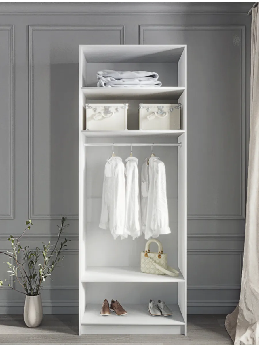 90х240х50мм Шкаф Двухдверный цвет Белый полок4