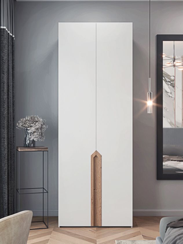 60х220х50 см Шкаф Двухдверный цвет Белый полок7