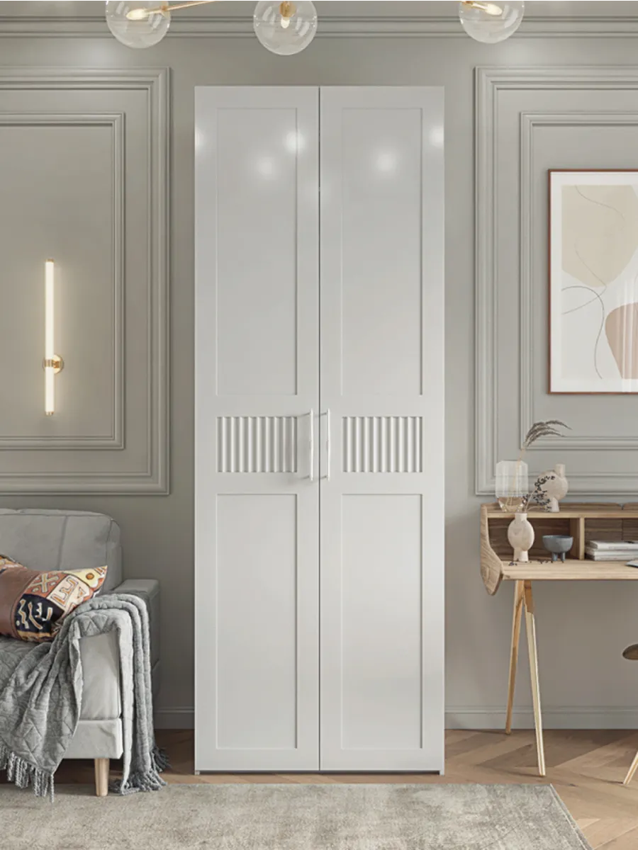 90х240х55мм Шкаф Двухдверный цвет Белый полок1