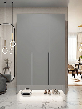 120х250х60 см Шкаф Трехдверный цвет Серый полок6