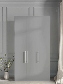 120х250х55 см Шкаф Трехдверный цвет Серый полок15