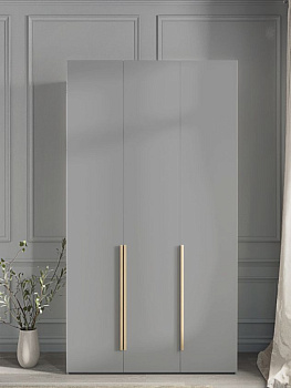 120х250х50 см Шкаф Трехдверный цвет Серый полок10