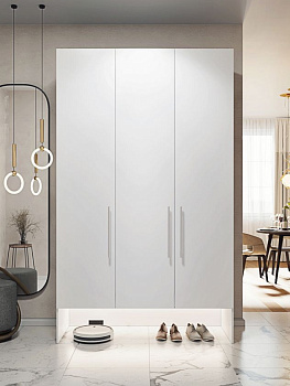 120х250х50 см Шкаф Трехдверный цвет Белый полок5