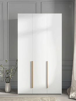 120х250х55 см Шкаф Трехдверный цвет Белый полок15