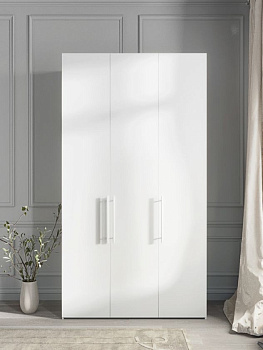 120х250х50 см Шкаф Трехдверный цвет Белый полок8